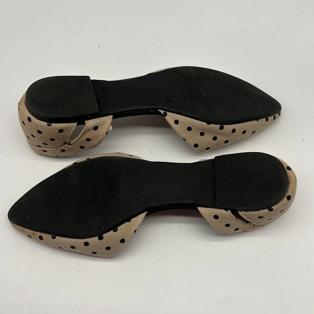Gap Tan with Black Polka Dot Flats size 8 - Picture 8 of 10
